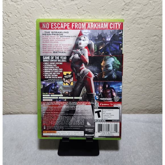 Batman DC Arkham City Game Of The Year Edition (Xbox 360, 2012) CIB Pre-owned - Picture 8 of 8